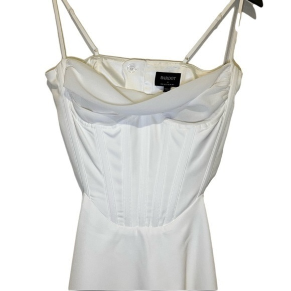 Bardot Bodice Corset Mini Dress White X-Small Party Cocktail - Picture 3 of 9
